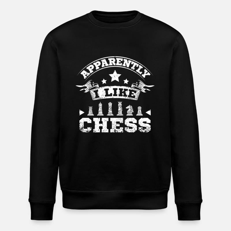 Apparently I like chess - Stanley/Stella ROLLER Unisex Organic Sweatshirt - black