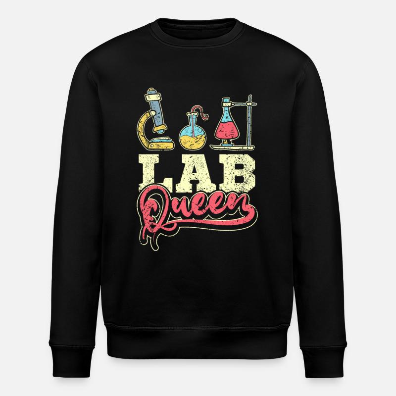 Lab queen - Stanley/Stella ROLLER Unisex Organic Sweatshirt - black