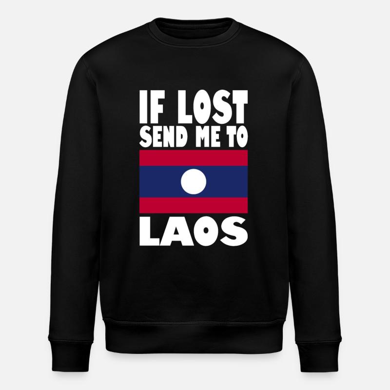 Drapeau du Laos - Sweat bio ROLLER Stanley/Stella Unisexe - noir