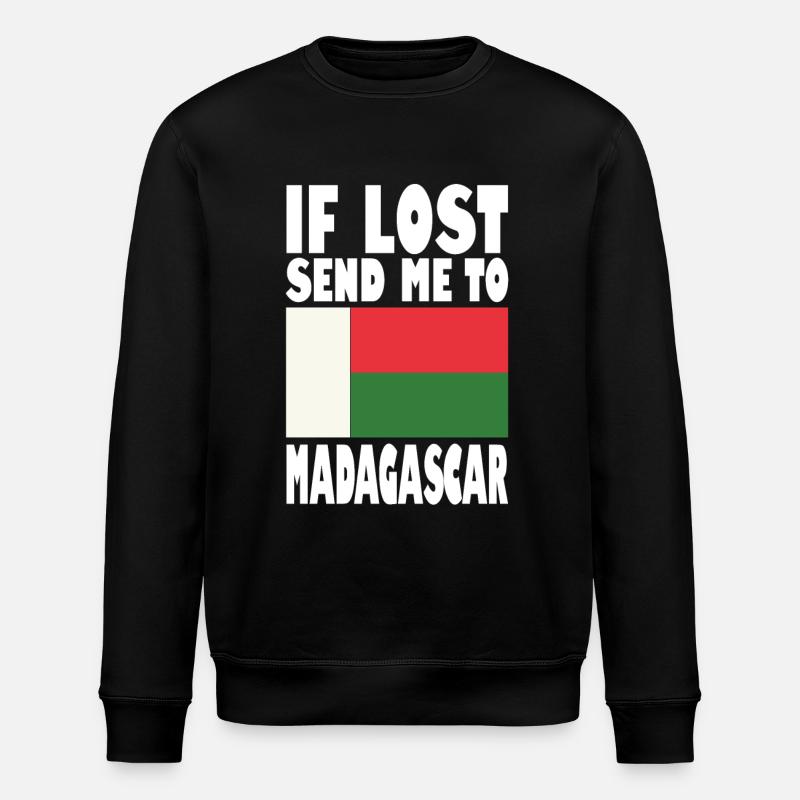 Madagascar Flag Saying - Stanley/Stella ROLLER Unisex Organic Sweatshirt - black
