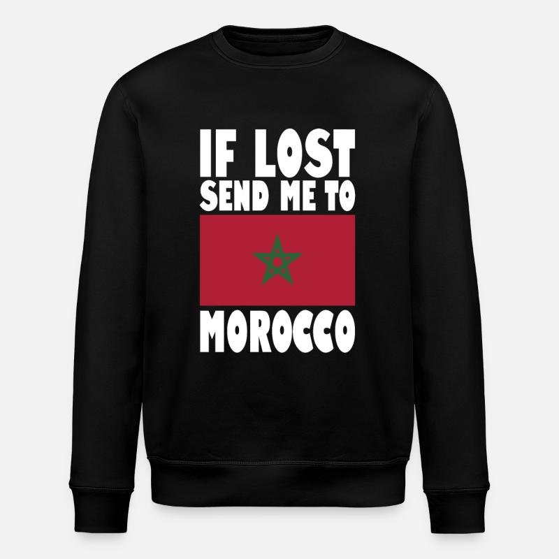 Marokko Flagge Spruch - Stanley/Stella Unisex Bio-Sweatshirt ROLLER - Schwarz