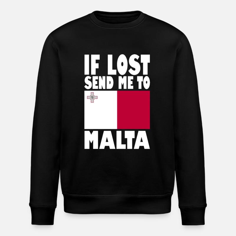 Malta Flagge Spruch - Stanley/Stella Unisex Bio-Sweatshirt ROLLER - Schwarz