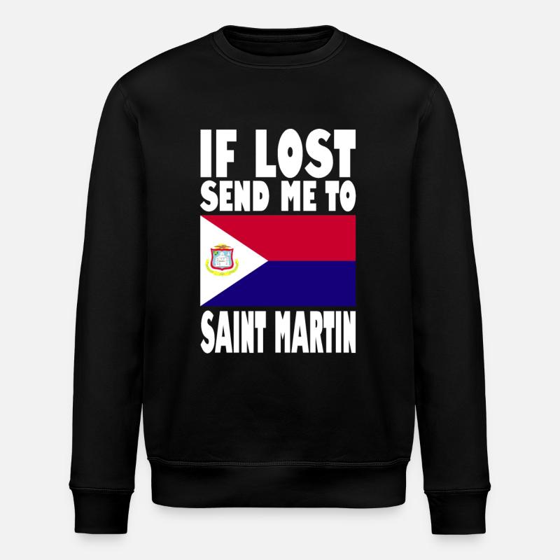Drapeau Saint-Martin - Sweat bio ROLLER Stanley/Stella Unisexe - noir