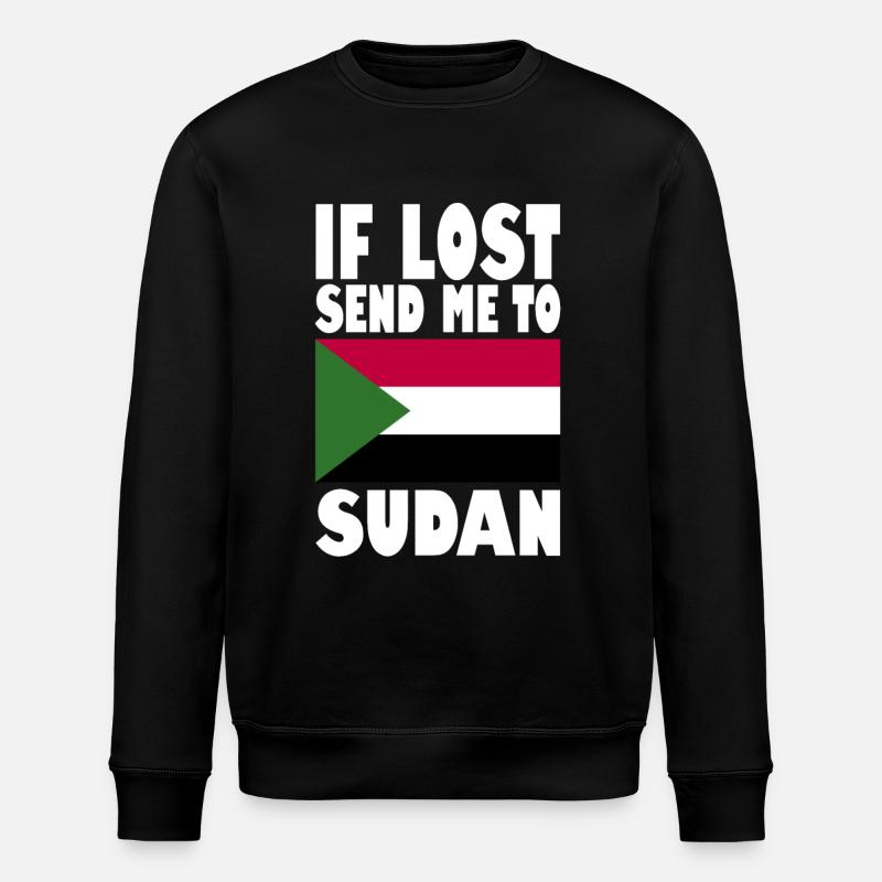 Sudan Flag Saying - Stanley/Stella ROLLER Unisex Organic Sweatshirt - black