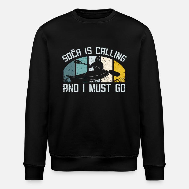 Kayaking on soca slovenia - Stanley/Stella ROLLER Unisex Organic Sweatshirt - black