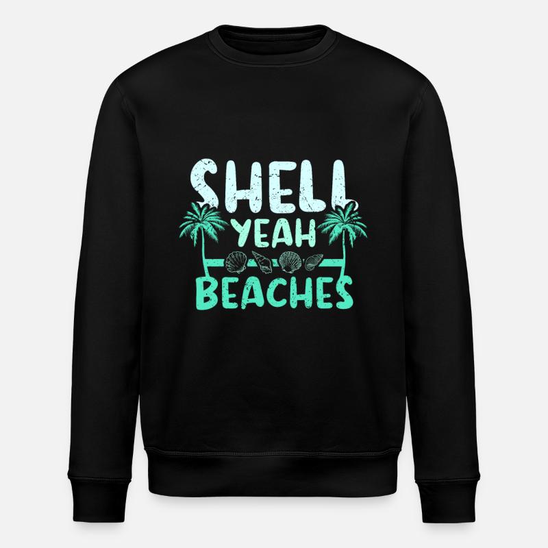 Shell yeah beaches - Stanley/Stella ROLLER Unisex Organic Sweatshirt - black