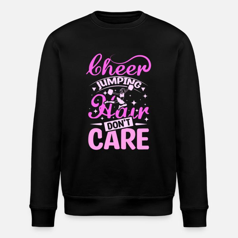 Cheer jumping hair don't care - Stanley/Stella Unisex Bio-Sweatshirt ROLLER - Schwarz
