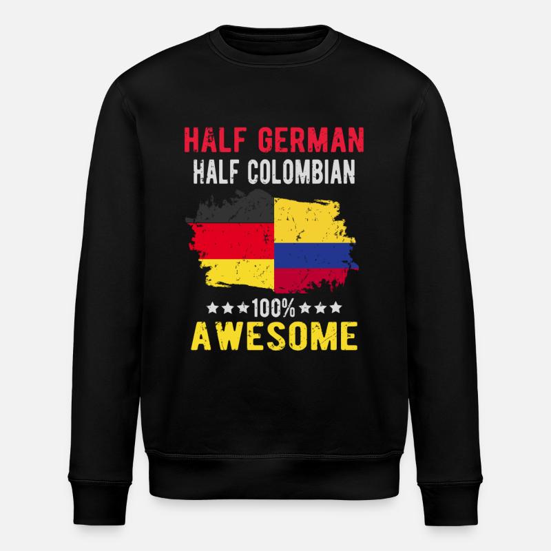 Moitié allemand moitié colombien - Sweat bio ROLLER Stanley/Stella Unisexe - noir
