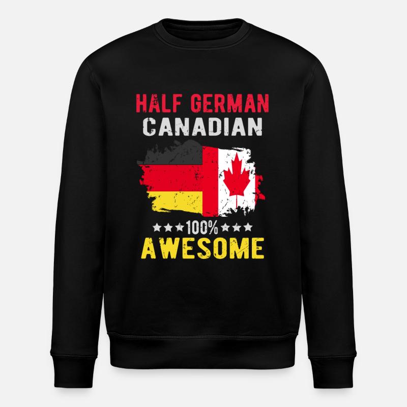 Moitié Allemand Moitié Canadien - Sweat bio ROLLER Stanley/Stella Unisexe - noir