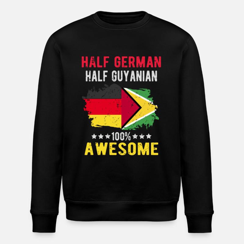 Halb Deutsch Halb Guyaner - Stanley/Stella Unisex Bio-Sweatshirt ROLLER - Schwarz
