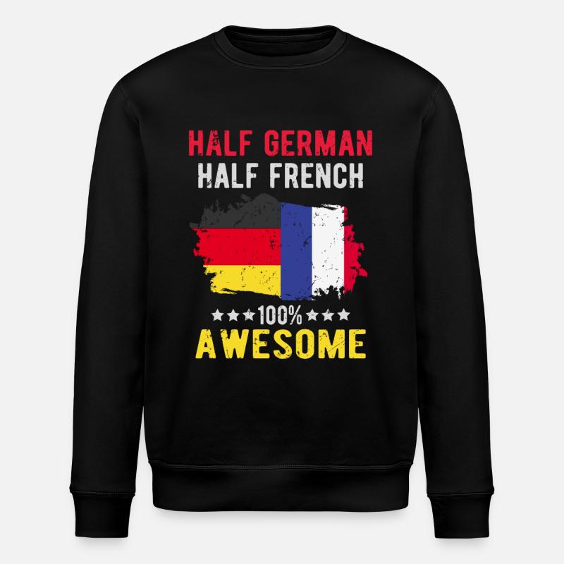 Half German Half German - Stanley/Stella ROLLER Unisex Organic Sweatshirt - black