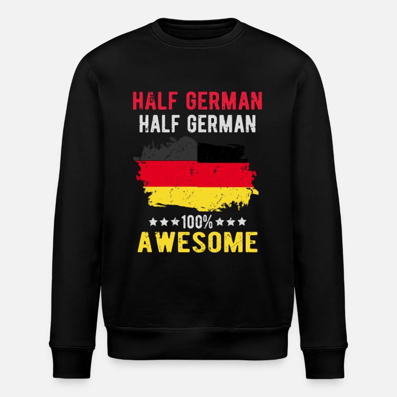 Half German Half German - Stanley/Stella ROLLER Unisex Organic Sweatshirt - black