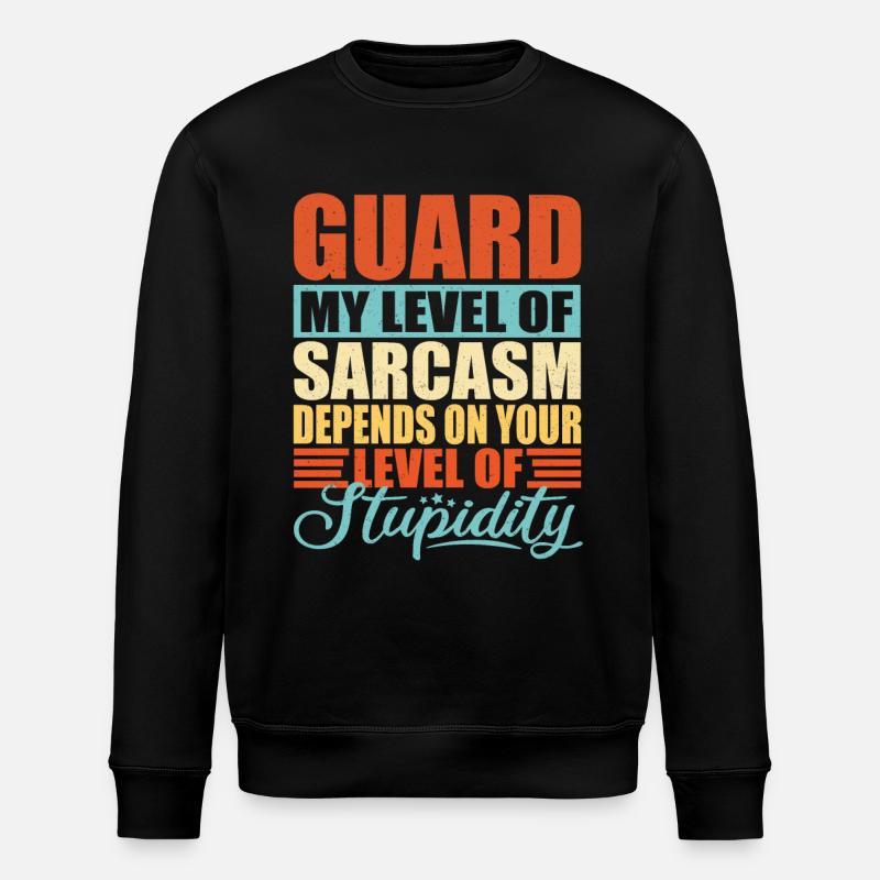 Wachmann Wächter Security Guard Geschenk - Stanley/Stella Unisex Bio-Sweatshirt ROLLER - Schwarz