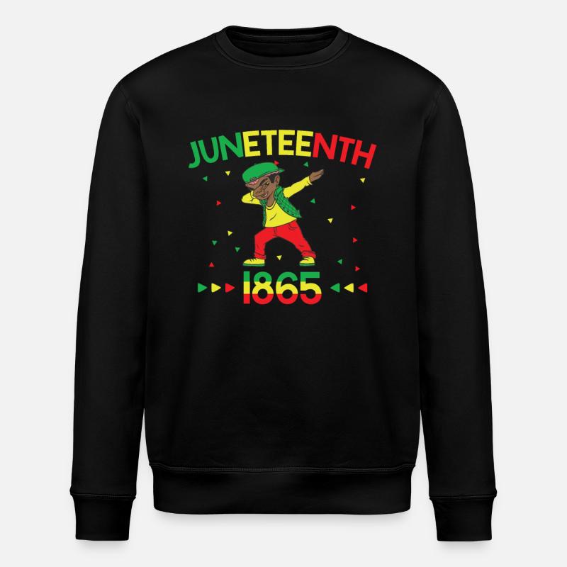 Juneteenth 1865 Schwarze Freiheitserklärung - Stanley/Stella Unisex Bio-Sweatshirt ROLLER - Schwarz