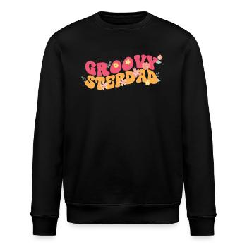 Groovy beau-père plante de jardin fleurs - Sweat bio ROLLER Stanley/Stella Unisexe - noir - Devant - Nik (191cm)