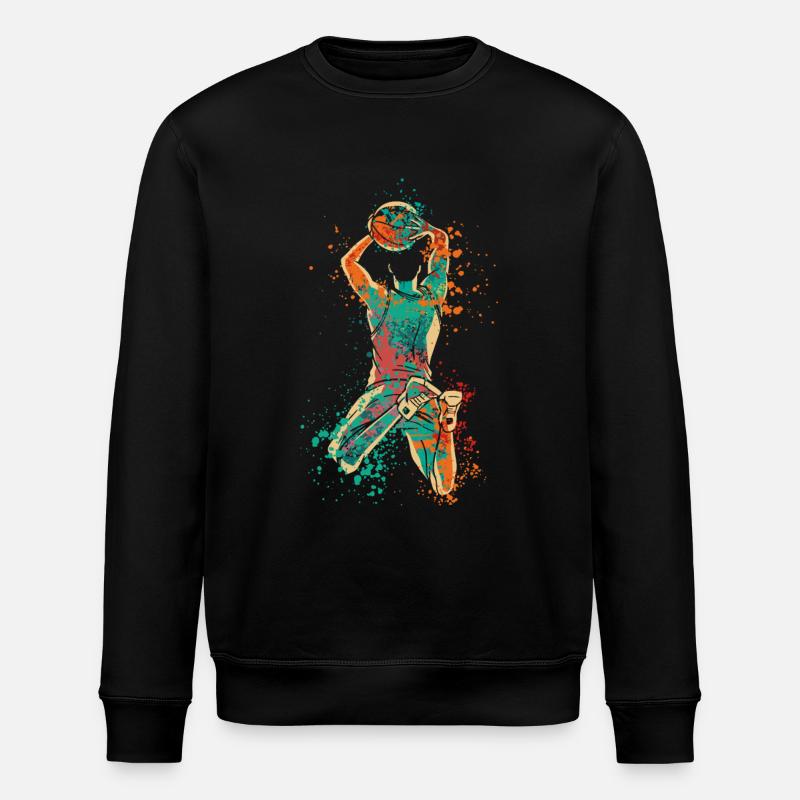 Éclaboussure du joueur de basket-ball - Sweat bio ROLLER Stanley/Stella Unisexe - noir