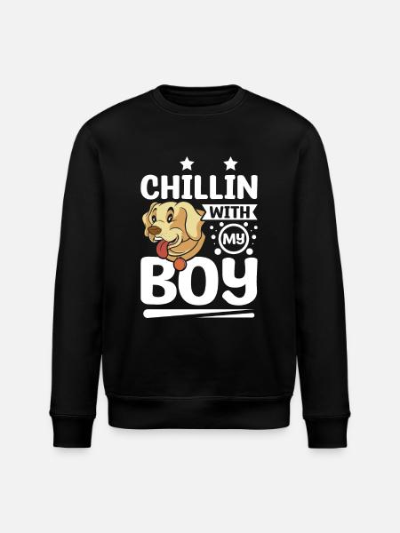 Chillin avec mon labrador - Sweat bio ROLLER Stanley/Stella Unisexe - noir
