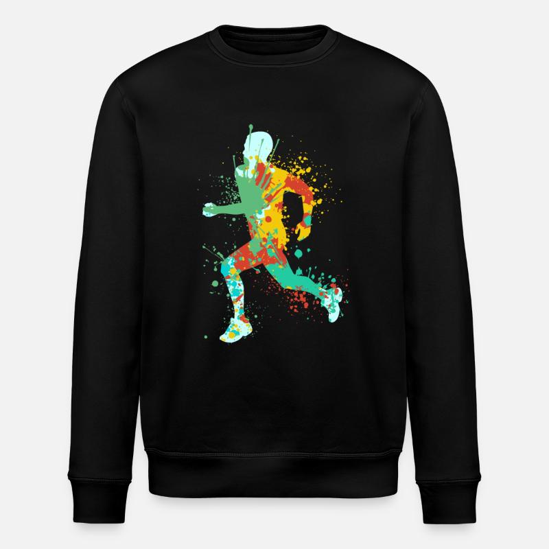 Splash Running Jogging - Stanley/Stella ROLLER Unisex Organic Sweatshirt - black