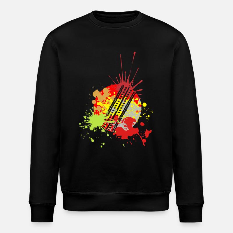 Splash Art Cricket - Stanley/Stella ROLLER Unisex Organic Sweatshirt - black