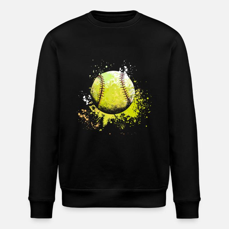 Splash Art Softball - Stanley/Stella ROLLER Unisex Organic Sweatshirt - black