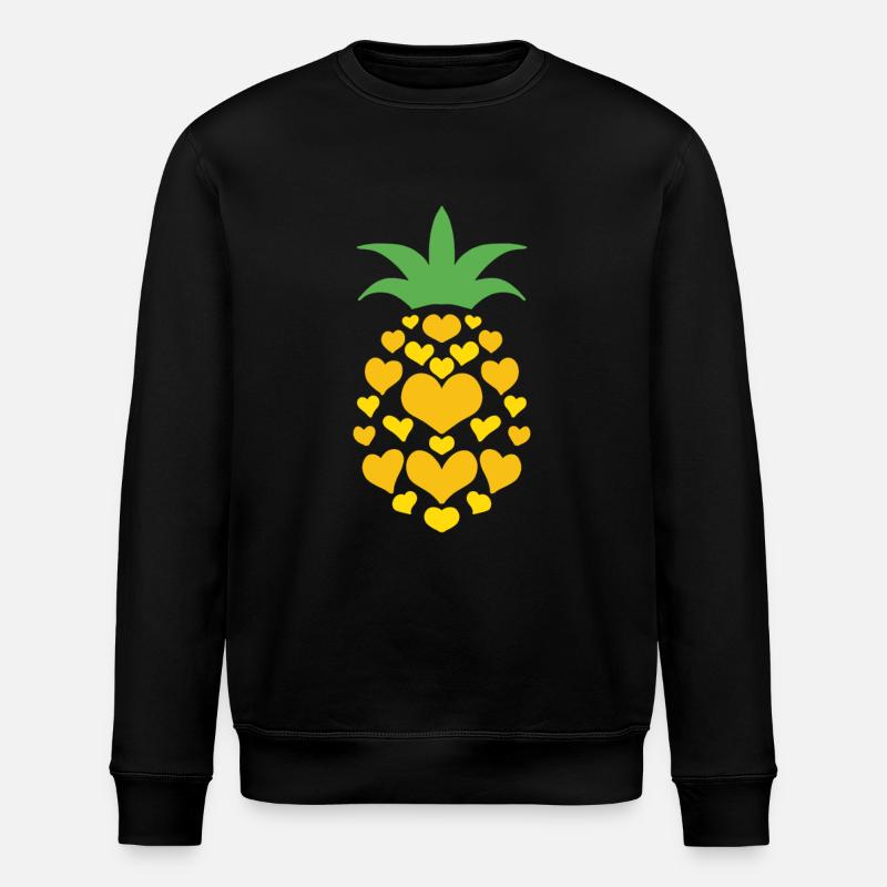 Pineapple's Heart - Stanley/Stella ROLLER Unisex Organic Sweatshirt - black