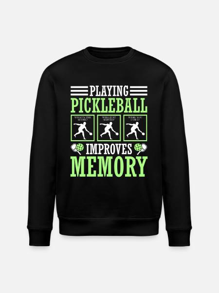 Pickleball play improves memory - Stanley/Stella ROLLER Unisex Organic Sweatshirt - black