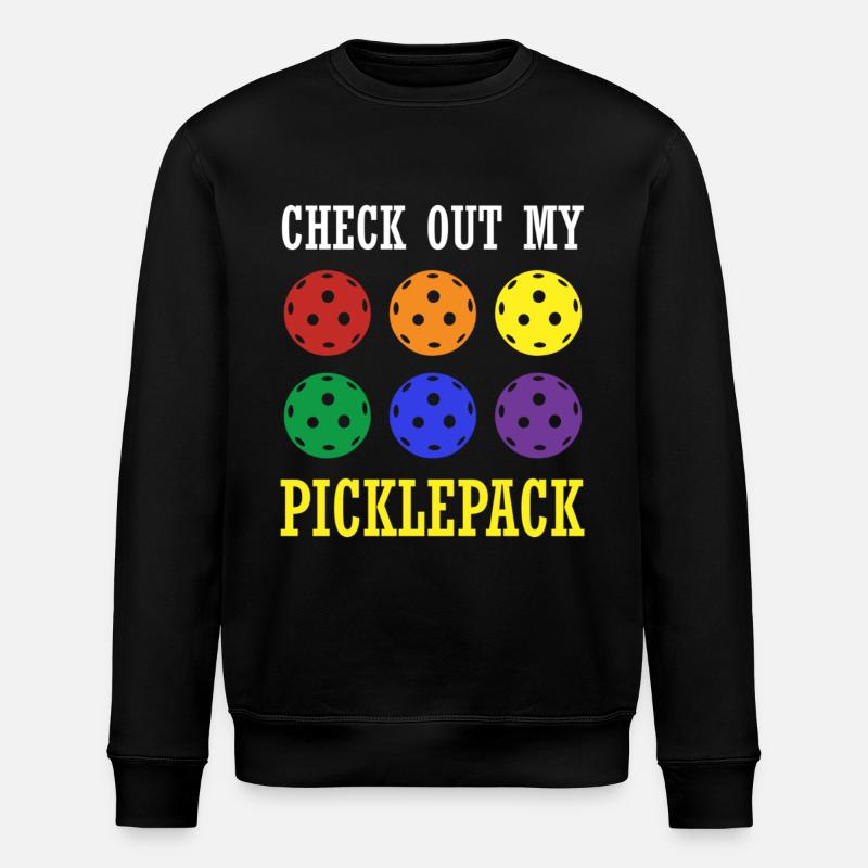Check My Picklepack Pickleball - Stanley/Stella ROLLER Unisex Organic Sweatshirt - black