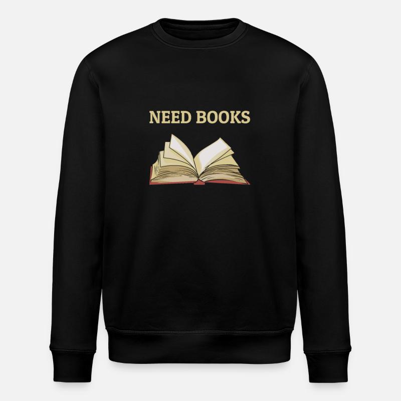 Bücher lesen Buch - Stanley/Stella Unisex Bio-Sweatshirt ROLLER - Schwarz
