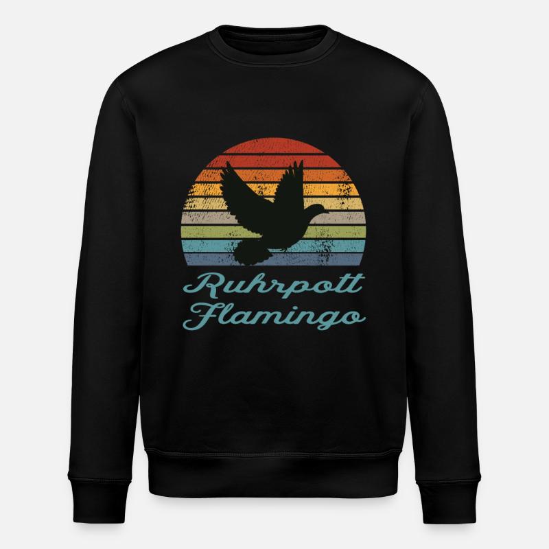 Flamant rose de Ruhrpott - Sweat bio ROLLER Stanley/Stella Unisexe - noir