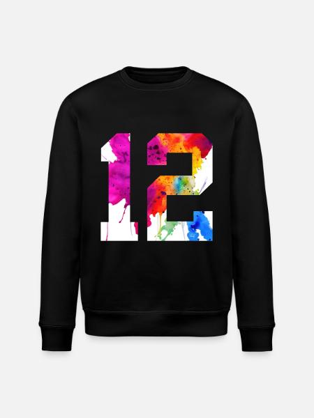 NUMÉRO 12 ANS 12E ANNIVERSAIRE - Sweat bio ROLLER Stanley/Stella Unisexe - noir