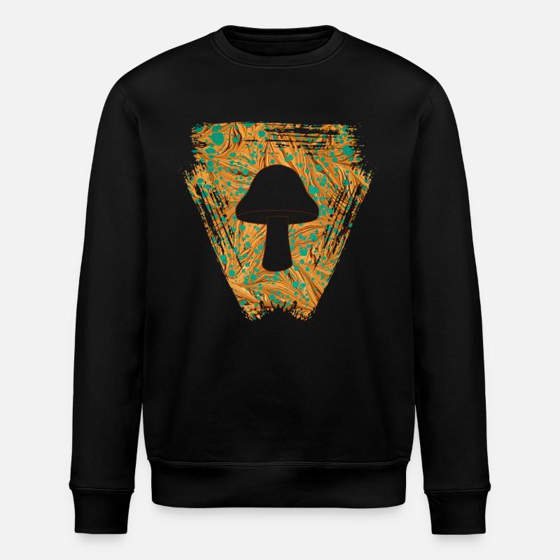 Mushroom E 95 - Stanley/Stella ROLLER Unisex Organic Sweatshirt - black