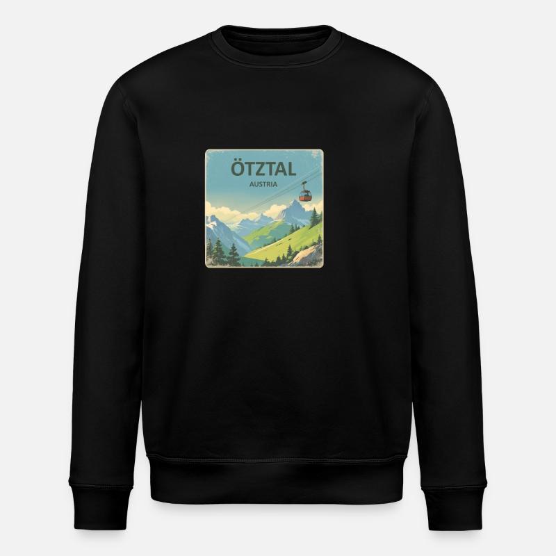 Oetztal - Stanley/Stella Unisex Bio-Sweatshirt ROLLER - Schwarz