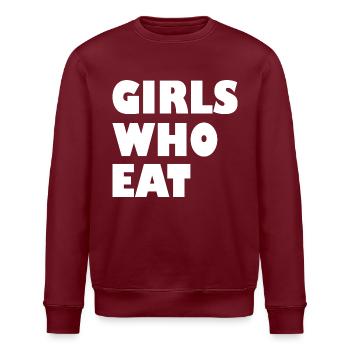 Les filles qui mangent - Sweat bio ROLLER Stanley/Stella Unisexe - bordeaux - Devant - Nik (191cm)