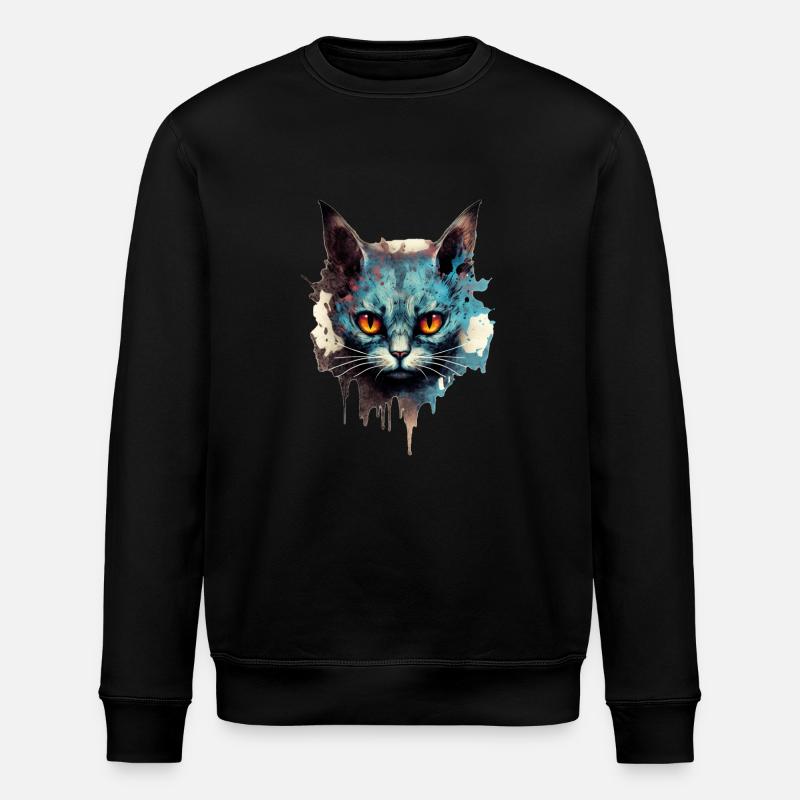 Cat - Stanley/Stella ROLLER Unisex Organic Sweatshirt - black