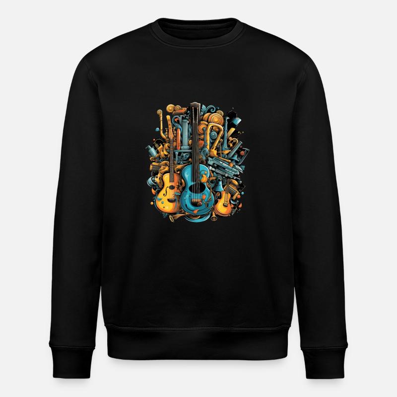Music Instruments - Stanley/Stella ROLLER Unisex Organic Sweatshirt - black
