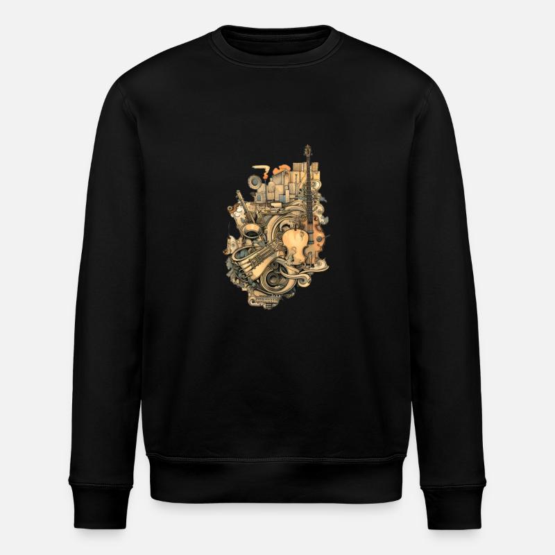 Music Instruments - Stanley/Stella ROLLER Unisex Organic Sweatshirt - black