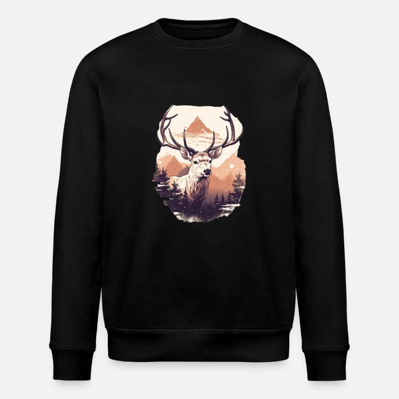 Hirsch - Stanley/Stella Unisex Bio-Sweatshirt ROLLER - Schwarz