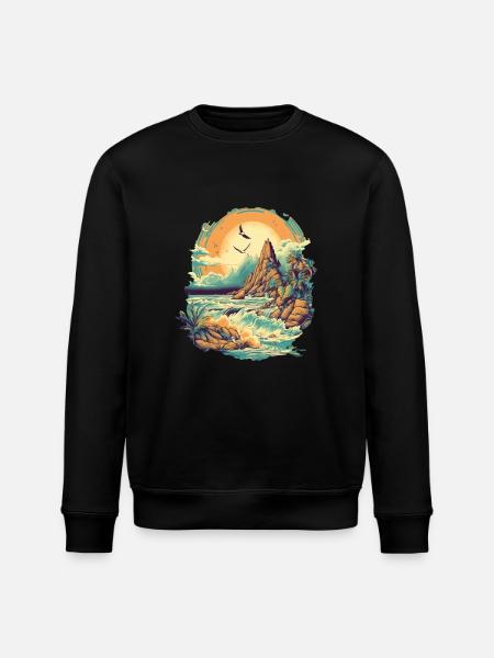 Beach - Stanley/Stella ROLLER Unisex Organic Sweatshirt - black