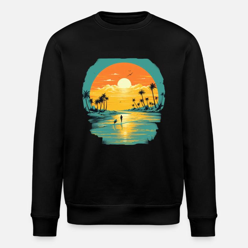 Plage - Sweat bio ROLLER Stanley/Stella Unisexe - noir