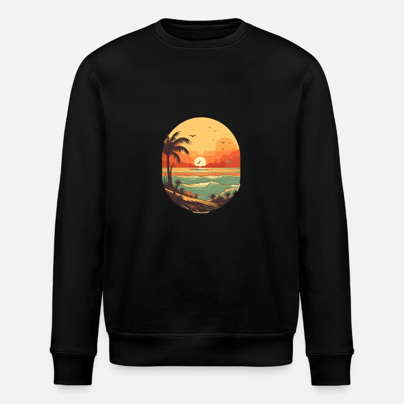 Beach - Stanley/Stella ROLLER Unisex Organic Sweatshirt - black