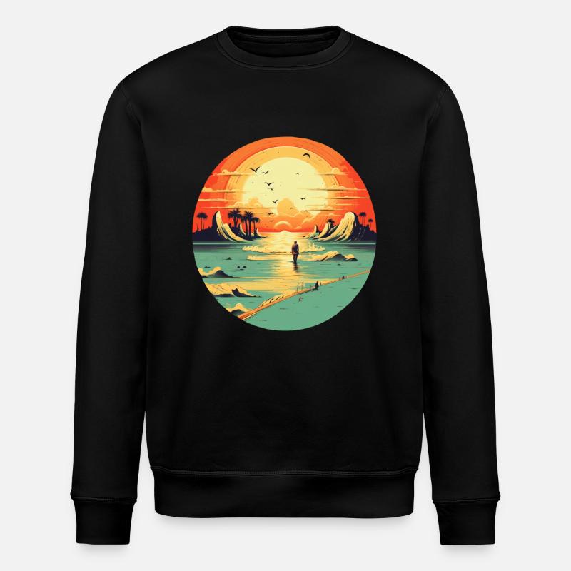 Plage - Sweat bio ROLLER Stanley/Stella Unisexe - noir