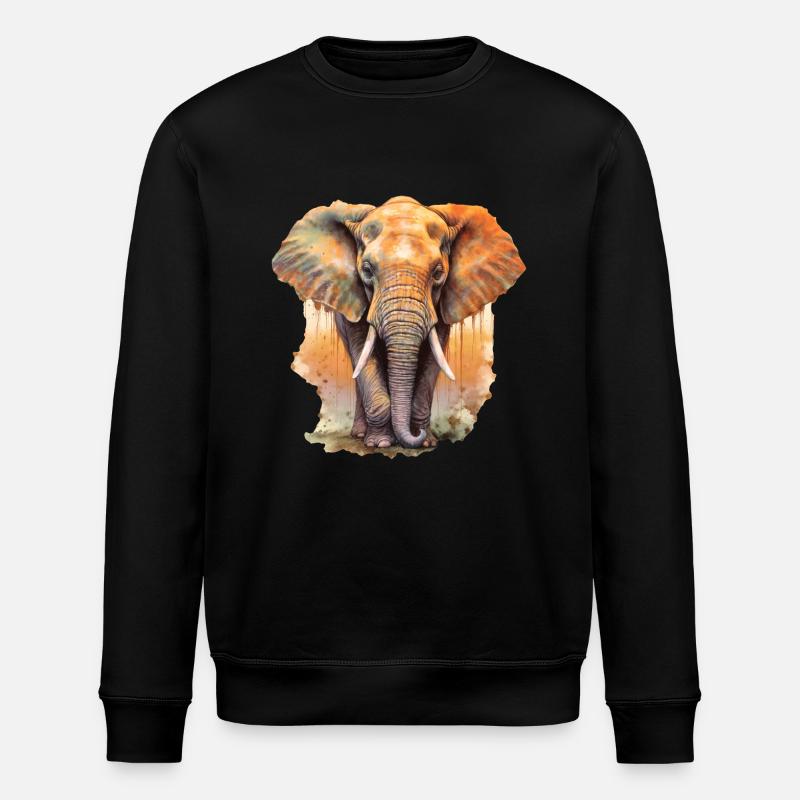Elefant - Stanley/Stella Unisex Bio-Sweatshirt ROLLER - Schwarz