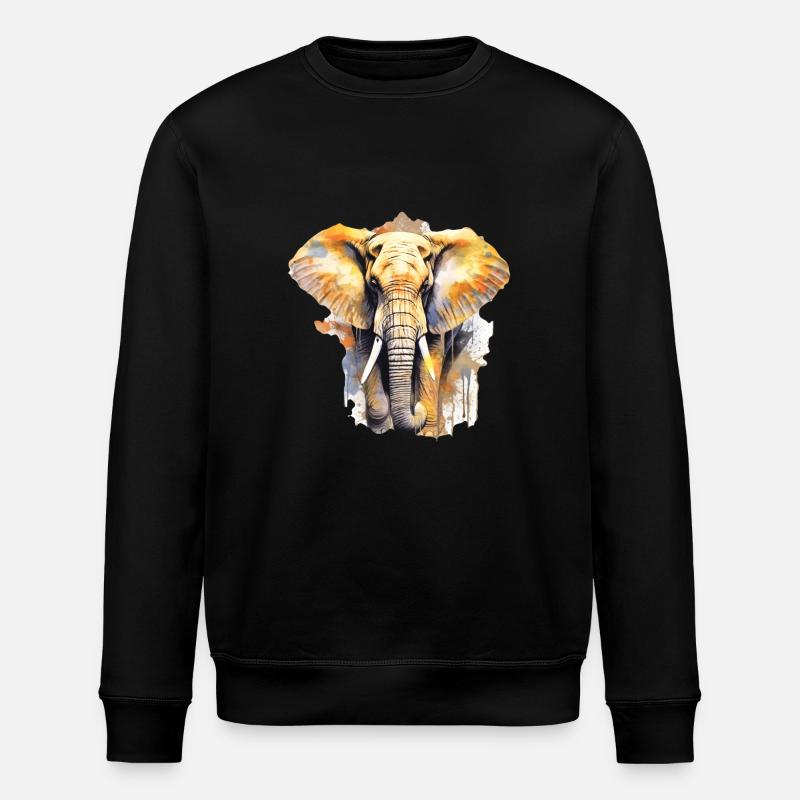 Éléphant - Sweat bio ROLLER Stanley/Stella Unisexe - noir