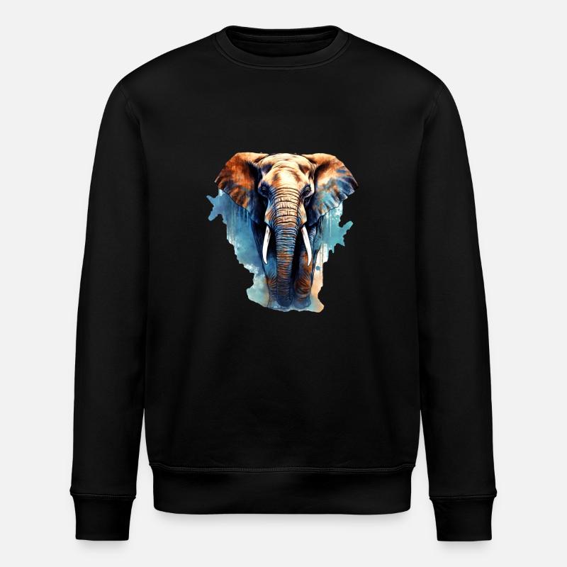 Elephant - Stanley/Stella ROLLER Unisex Organic Sweatshirt - black