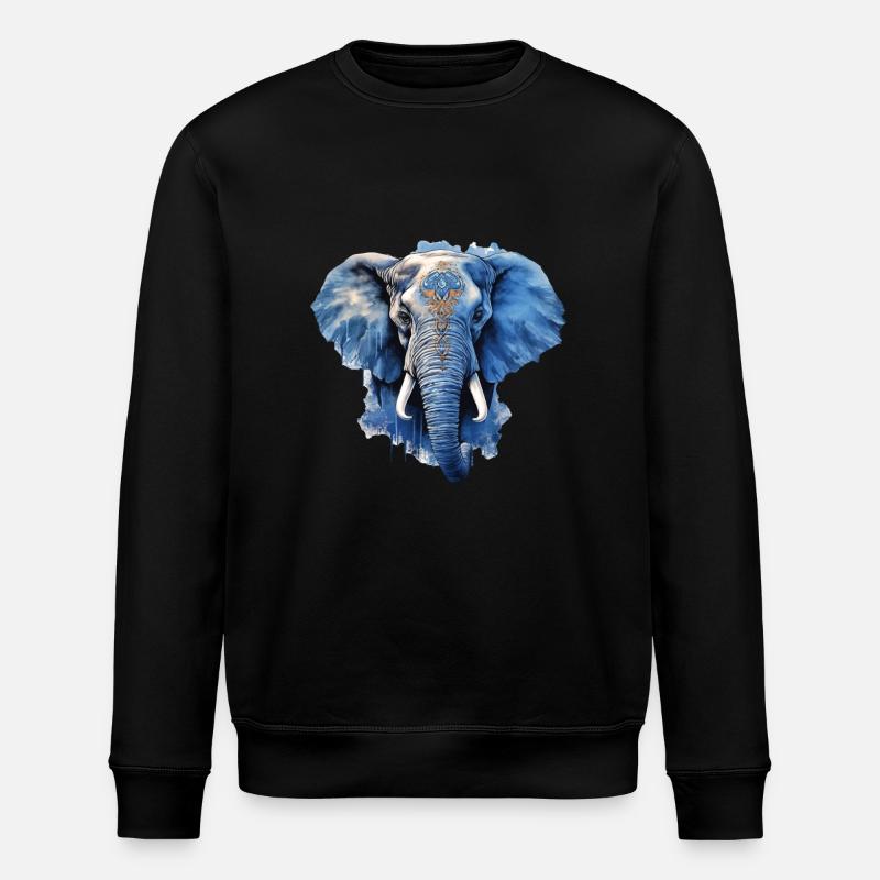 Elephant - Stanley/Stella ROLLER Unisex Organic Sweatshirt - black