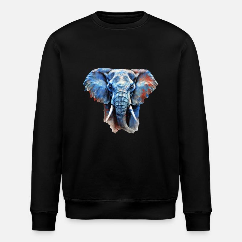 Éléphant - Sweat bio ROLLER Stanley/Stella Unisexe - noir