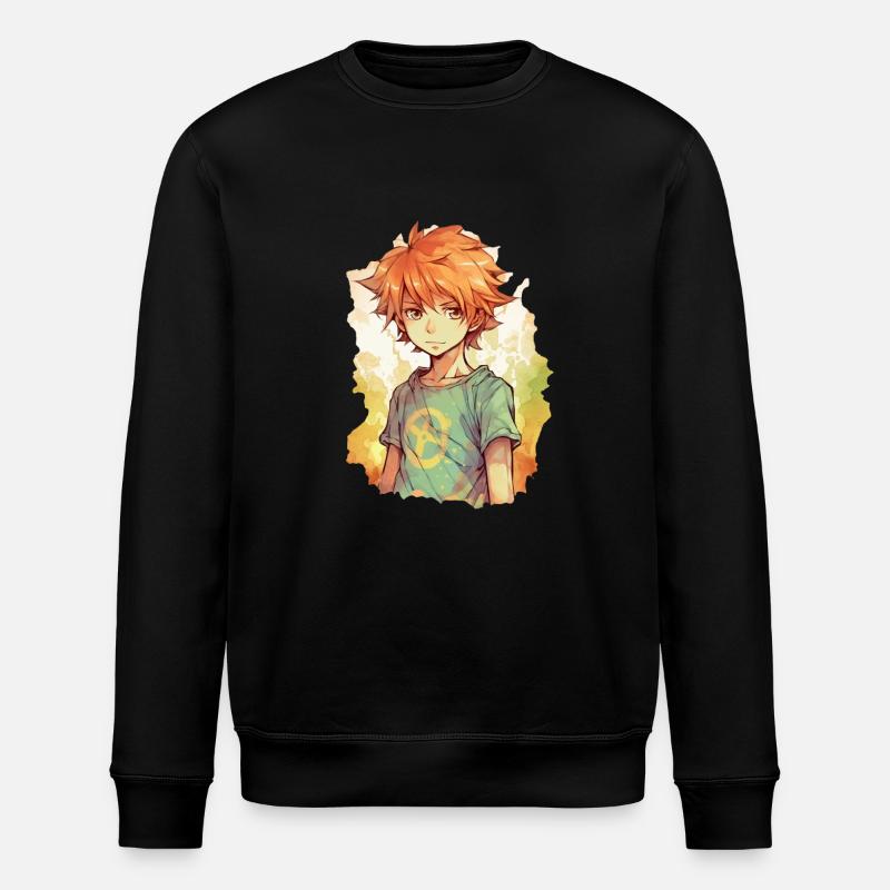 Anime Boy - Stanley/Stella Unisex Bio-Sweatshirt ROLLER - Schwarz
