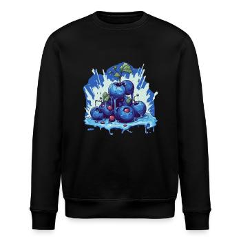 Blaubeere - Stanley/Stella Unisex Bio-Sweatshirt ROLLER - Schwarz - Vorne - Nik (191cm)