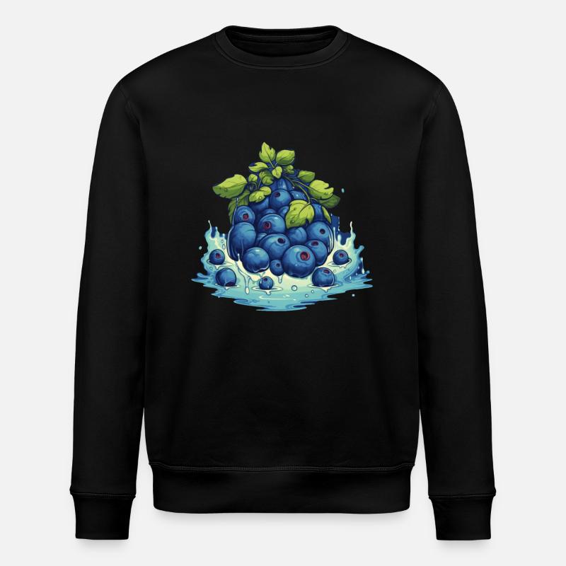 Blaubeere - Stanley/Stella Unisex Bio-Sweatshirt ROLLER - Schwarz