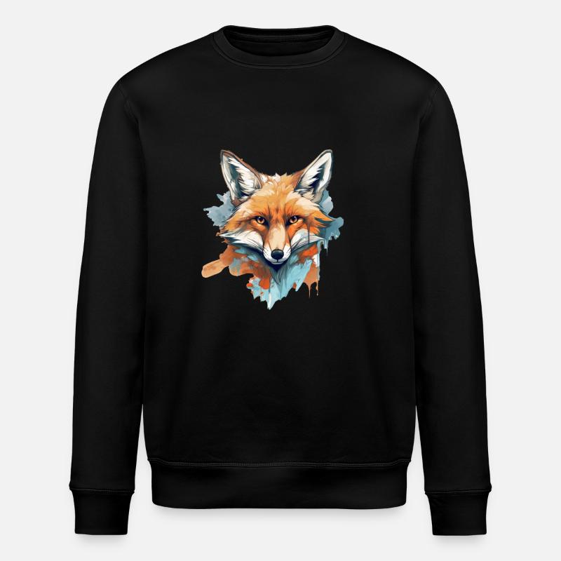 Fox - Stanley/Stella ROLLER Unisex Organic Sweatshirt - black